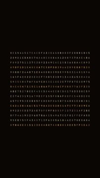 Abstract data visualization animation showing a hexadecimal sphere unwrapping into a digital grid.