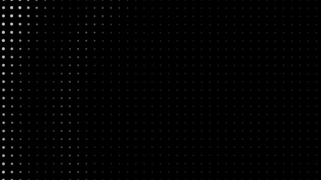 Abstract digital dot grid background featuring a white ripple wave effect propagating across a black field.