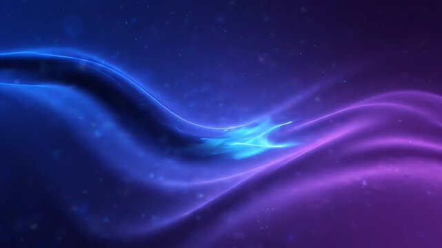 Abstract Blue Purple Gradient Flowing Waves Background Animation - This abstract background features smooth, flowing waves of blue and purple gradients, creating a sense of depth and movement.