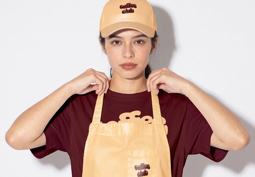 Apron and Cap Mockup