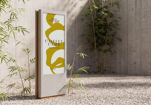 Outdoor Standing Sign Mockup