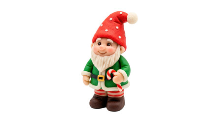 Fototapeta premium Marzipan Christmas figure with a single hand-shaped festive character, softly modeled facial and clothing details, smooth almond-paste texture, vibrant seasonal colors, and artisanal confectionery