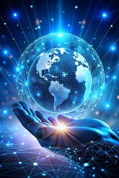 Futuristic Global Digital Technology and Innovation Concept