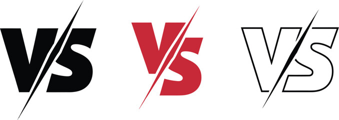 vs, versus competition battle icon vector, bold rivalry symbol for sports competitions gaming challenges matchup badges tournament graphics team contests and competitive events © Mr. Kha