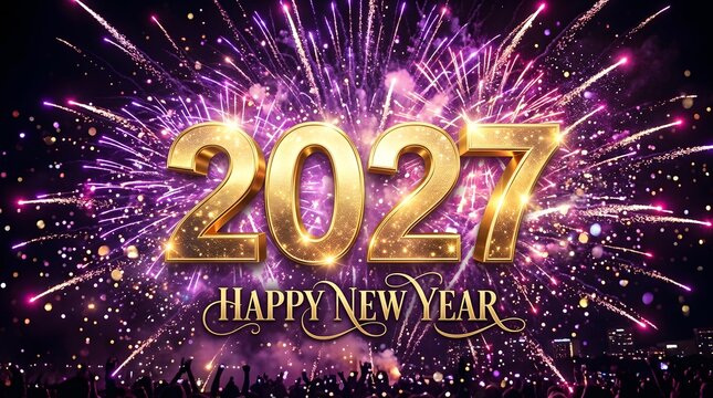 A dazzling and vibrant celebration of the upcoming year 2027 filled with hope joy and the promise of new beginnings for everyone around the world
