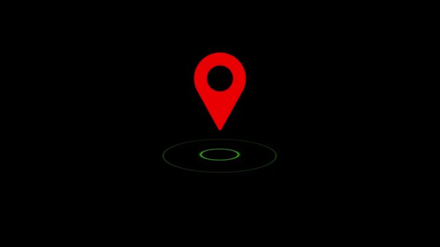 Map pointer icon set with pin symbols for navigation and location markers. Pin symbol Indicates the location of the GPS map. Location icon or map pin . 4k
