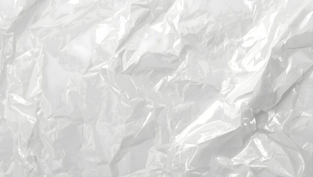Wrinkled cellophane film surface with soft light and shadow details