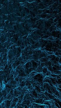 Electric blue caustic water texture rippling rapidly with intricate luminous web pattern