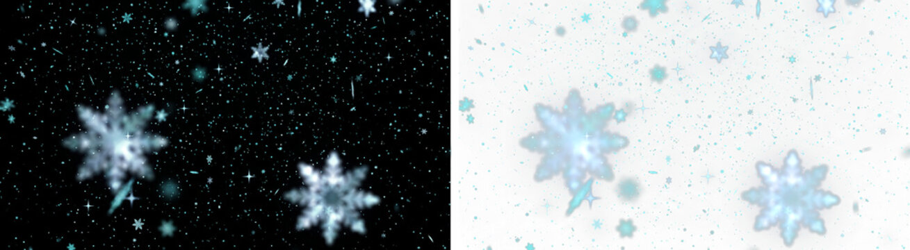 Png glowing snowflakes and winter magic background isolated on transparent background