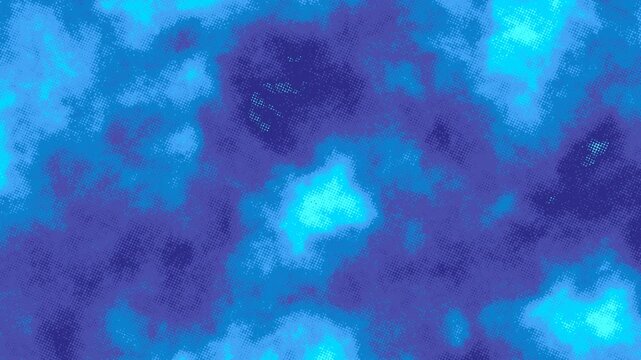 Vibrant abstract half tone pattern, fluid motion in shades of blue and purple, creating a dynamic modern background