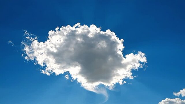 Clear sky with a cloud observed in the day