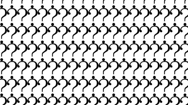 Minimalist abstract question mark patterns infinite grid dynamic visual creative background texture