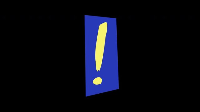 Exclamation Mark Cutout Typography Animation