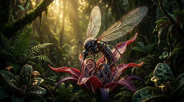 dragonfly on a flower
