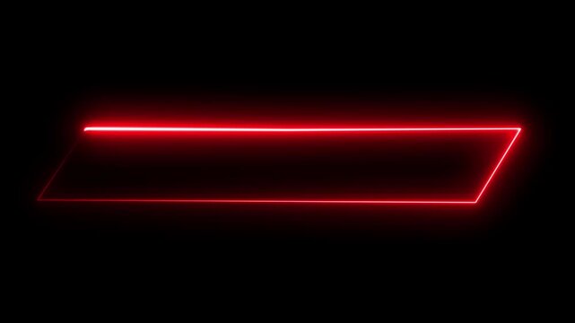 Glowing red Neon Light Waves on Black Background 4 video