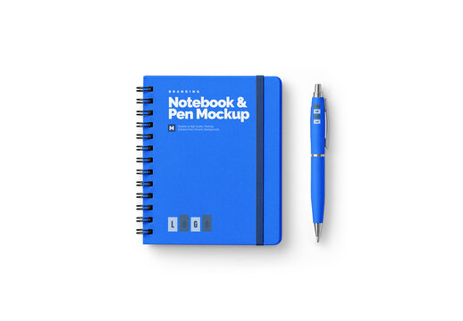 Notebook & Pen Mockup Realistic Design for Brand Presentation and Marketing