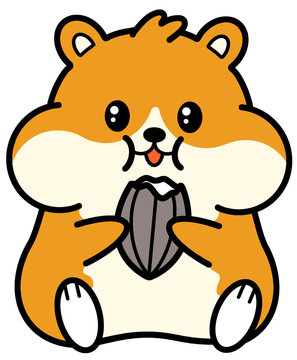 Cute hamster character illustration