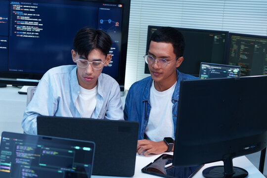 Programmers Developing Digital Software and AI Solutions
