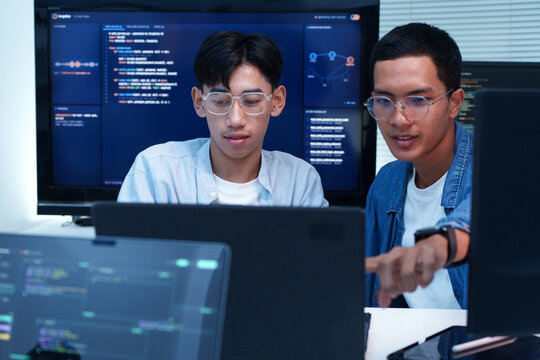 Programmers Collaborating on Software Development and AI Code