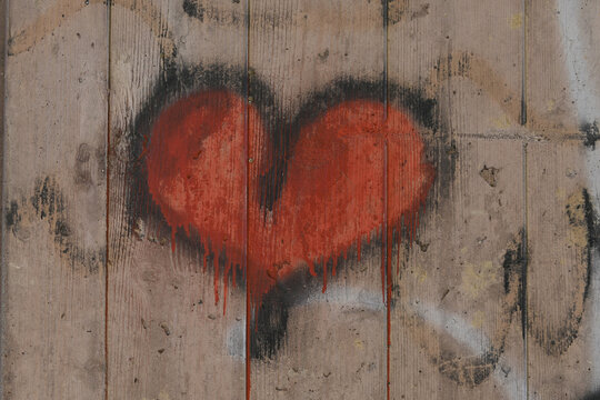 graffito an betonwand