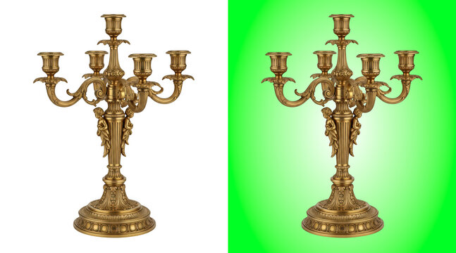 Antique Brass Five-Arm Candelabrum Decorative Lighting