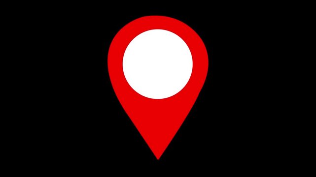 Map and location symbols icon animation. Mapping icon collection. Geolocation map path distance. GPS cartography position. Pinpoint, map search, route, navigator 4k video