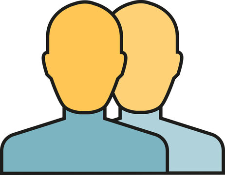 standing male colleagues icon
