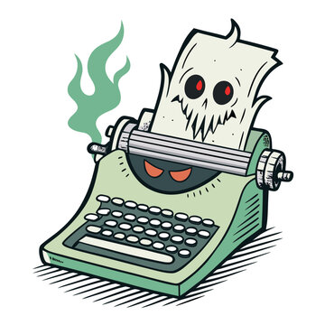 old fashioned typewriter with blank paper