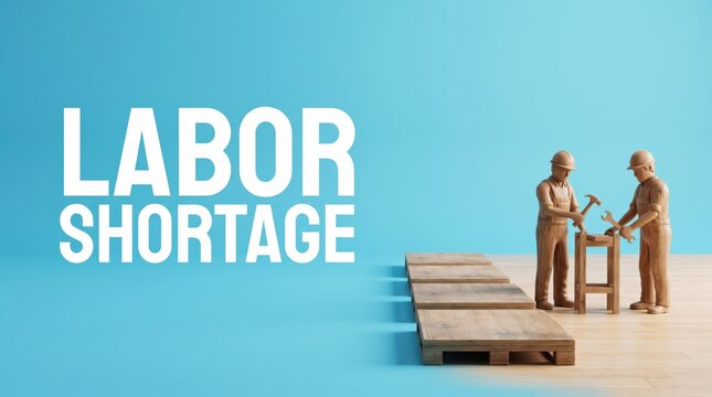 Two people shaking hands over furniture delivery labor shortage concept