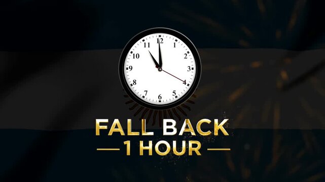 Daylight savings time concept with a clock set to change time