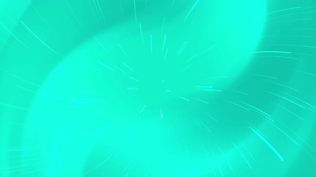 Geometric light passes through green particular and turquoise dust, revealing abstract texture across a plain basic background with a refined technological visual language