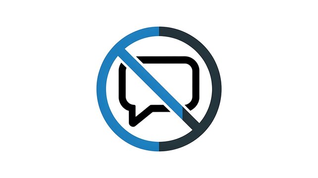 No chat bubble sign isolated icon