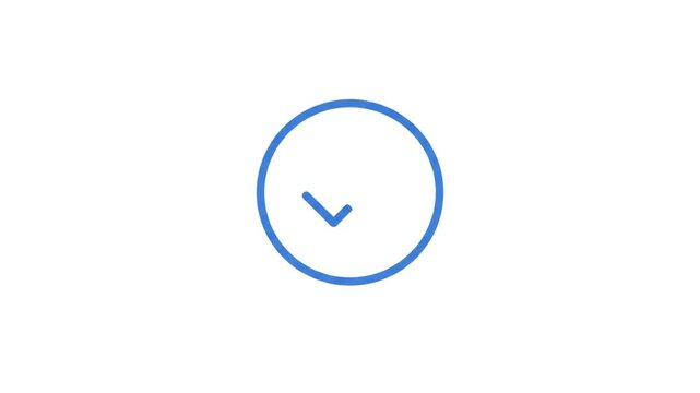 Blue circular loading and download animation icon with a pointing arrow symbol for web design
