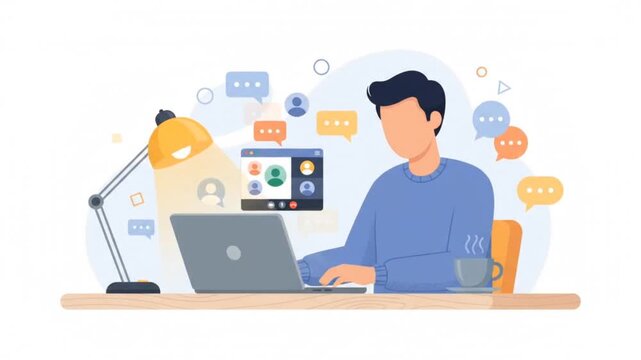 Digital Lifestyle, Education and Business Flat Illustration Pack, 4K Video 