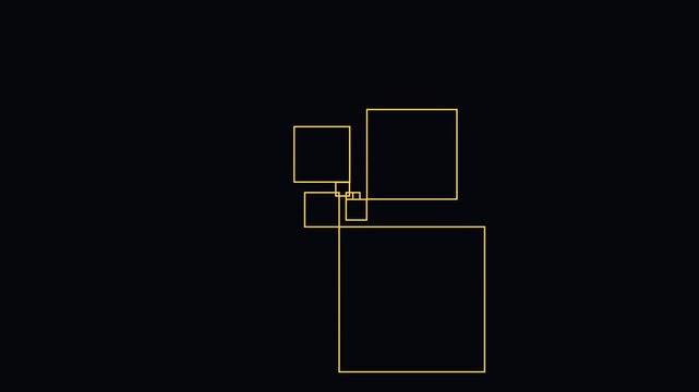 Fibonacci spiral golden ratio math animation