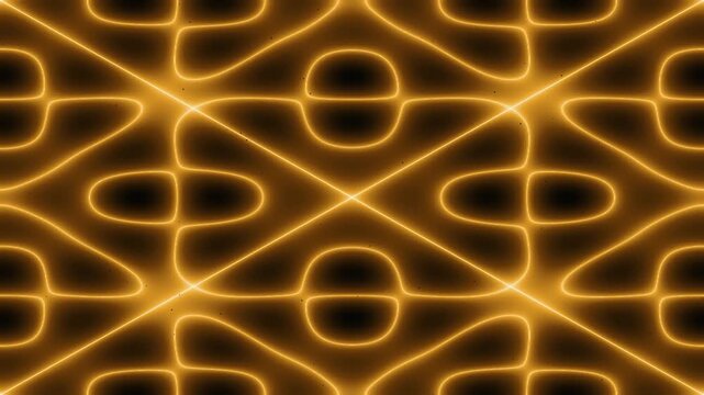 Gold Chladni plate vibration pattern animation