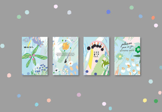 Artistic Floral Posters Layout