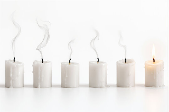 One Burning Candle Among Extinguished Candles &ndash; Steadfast Faith