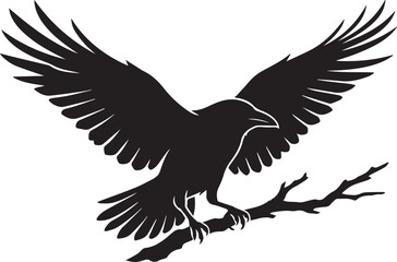 Fototapeta premium Crow Silhouette Icon