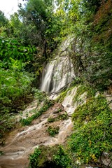 High water cascades over travertine terraces at Krushuna Waterfalls in Bulgaria © Nikolay Dimitrov