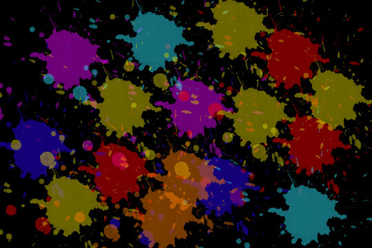 Colorful Holi Powder Splatter Background.  Editable.