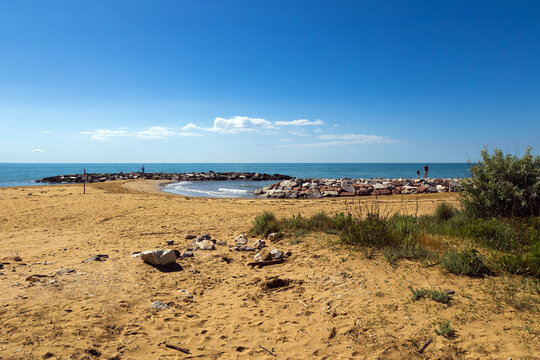 Spiaggia nei pressi del Faro di Punta Tagliamento a Bibione
