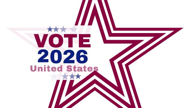 vote 2026: american electoral symbolism, patriotic design, presidential elections, democracy, and active civic participation across the united states