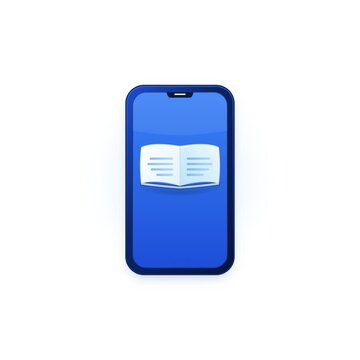 Mobile smartphone with digital book reader interface for online study and remote education
