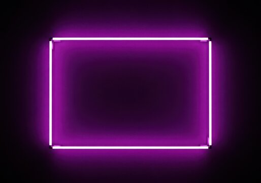 Purple glowing rectangle with neon light effect
