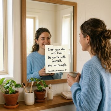 Positive Affirmation Mirror Message Self Love Ritual