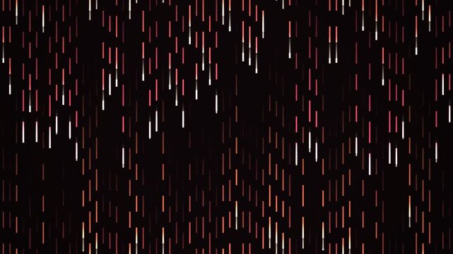 Abstract digital data stream with vertical glowing lines in dark