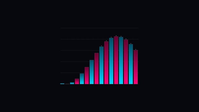 Dynamic Colorful Bar Graph Animation for Data Visualization.