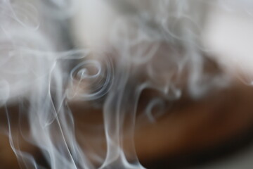 smoke on a white background © Nazli