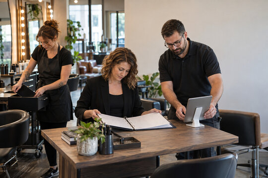 Hair salon restoring appointments from a protected offline schedule